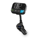 FM transmiter za auto NEDIS CATR1024BK, Gooseneck, 2incha crno-bijeli zaslon, Bluetooth, PD 20 W / QC 3.0, brzo punjenje, pojačanje basa, Google Assistant/Siri, crni