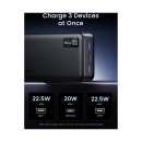 Prijenosno napajanje powerbank UGREEN, 20.000 mAh, USB C, 2x USB A, crni