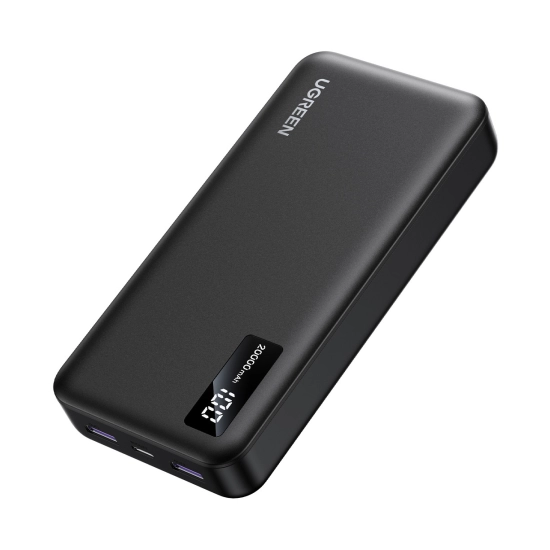 Prijenosno napajanje powerbank UGREEN, 20.000 mAh, USB C, 2x USB A, crni