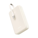 Prijenosno napajanje powerbank UGREEN, 20.000 mAh, ugrađeni kabel USB C (M), USB C, 2x USB A, bijeli