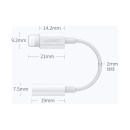 Adapter UGREEN, Lightning (M) na 3.5mm (Ž), za slušalice, bijeli