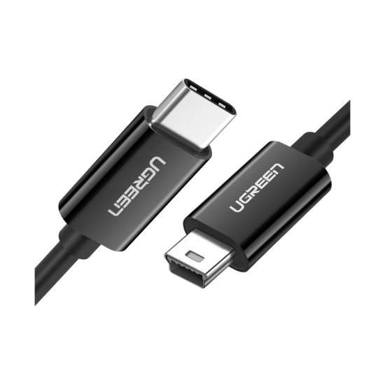Kabel UGREEN, USB C (M) na USB mini B (M), crni, 1m