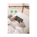 Adapter UGREEN, USB C (M) na 3.5mm (Ž), USB C (Ž), PowerDelivery, Quick Charge, sivi