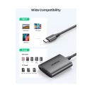 Čitač memorijskih kartica UGREEN, USB C, TF/SD kartice, sivi