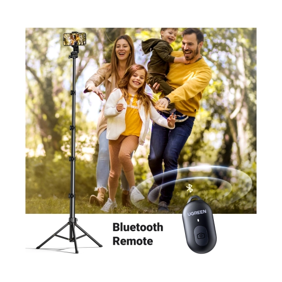 Selfie stick UGREEN 3u1 Tripod s Bluetooth daljinskim, do 7.2incha, crni