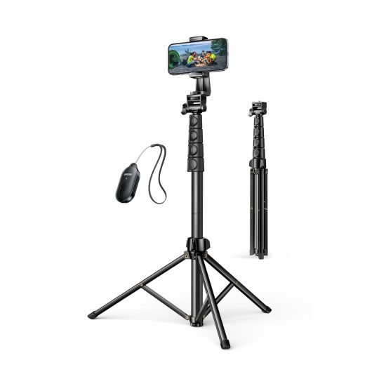 Selfie stick UGREEN 3u1 Tripod s Bluetooth daljinskim, do 7.2incha, crni