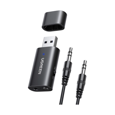 Bežični audio transmiter i receiver UGREEN, Bluetooth, 3.5mm, kabel 3.5mm 1m, crni - Adapteri Bežični audio transmiter i receiver UGREEN, Bluetooth, 3.5mm, kabel 3.5mm 1m, crni - Adapteri