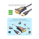 Kabel UGREEN, USB A 2.0 (M) na RS232 (M), 3m, crni