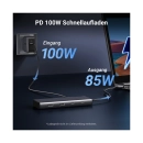 USB HUB UGREEN Revdok 8-in-1, USB C na DisplayPort 4K@60Hz, 2x HDMI, USB C PowerDelivery 100W, 2x USB C, 2x USB A, sivi