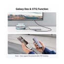 USB HUB UGREEN 7-in-1, USB C na USB C PD 100W, 2x USB A 3.0, HDMI 4K@30, RJ45, čitač kartica SD/TF, sivi