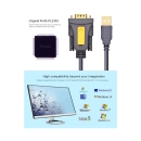 Kabel UGREEN, USB A 2.0 (M) na RS232 (M), 2m, crni