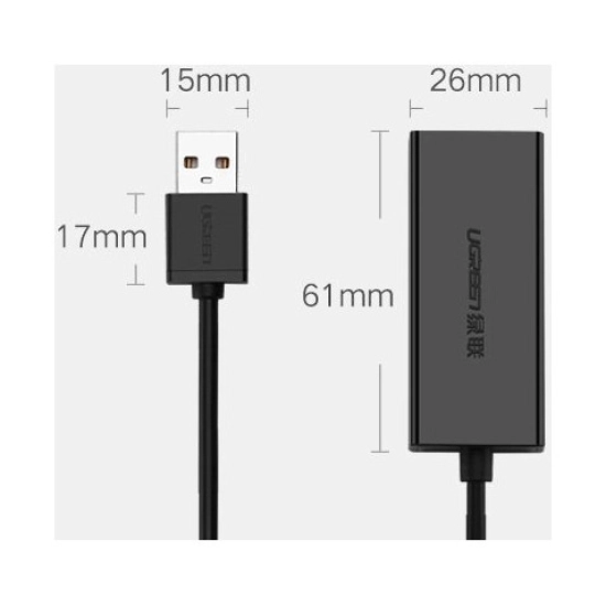 Adapter UGREEN, USB A 2.0 na RJ45