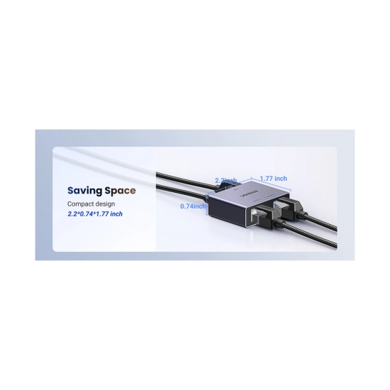 Razdjelnik UGREEN, RJ45 1 na 2x RJ45, sivi Razdjelnik UGREEN, RJ45 1 na 2x RJ45, sivi