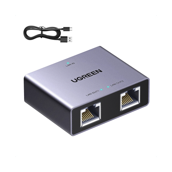 Razdjelnik UGREEN, RJ45 1 na 2x RJ45, sivi Razdjelnik UGREEN, RJ45 1 na 2x RJ45, sivi