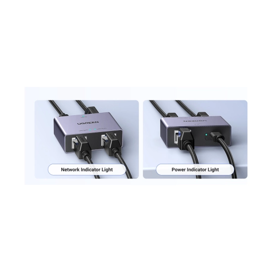 Razdjelnik UGREEN, RJ45 1 na 2x RJ45, sivi Razdjelnik UGREEN, RJ45 1 na 2x RJ45, sivi