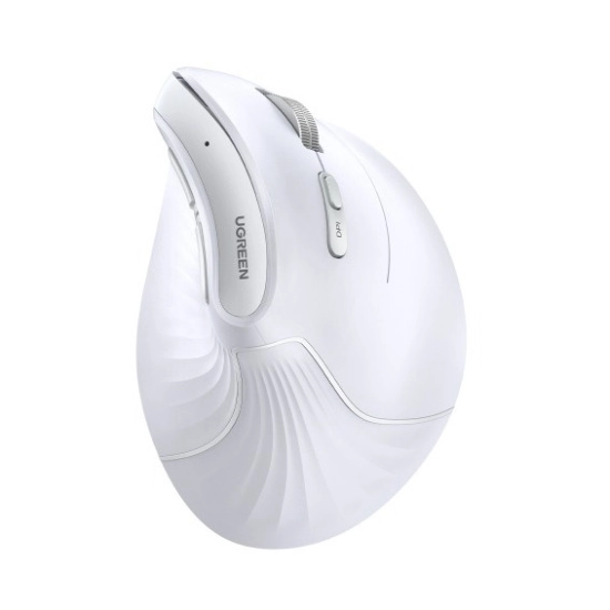 Miš UGREEN, vertikalni, bežični, Bluetooth, 4000 DPI, bijeli