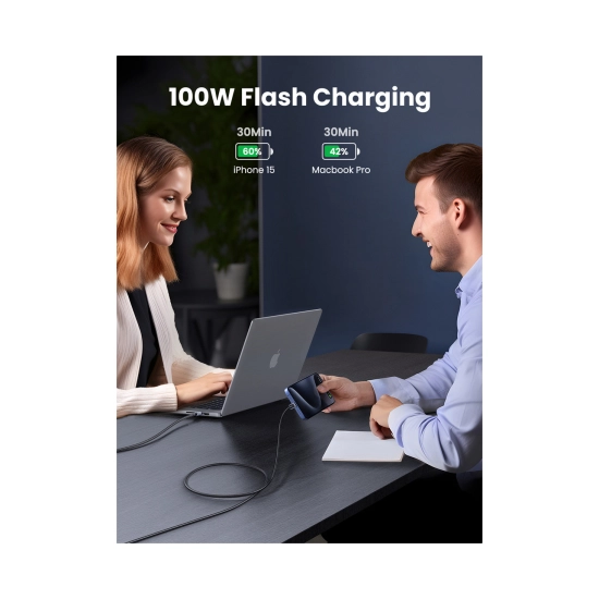 Kabel UGREEN, USB C (M) na USB C (M), PowerDelivery 100W, 5A, sivi, 1m Kabel UGREEN, USB C (M) na USB C (M), PowerDelivery 100W, 5A, sivi, 1m