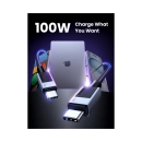 Kabel UGREEN, USB C (M) na USB C (M), PowerDelivery 100W, 5A, sivi, 1m