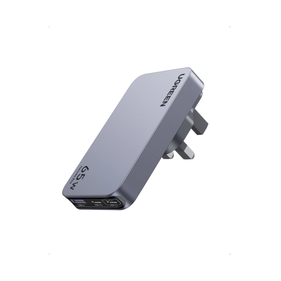 Kućni punjač UGREEN Ultra-Slim Nexode Pro, 65W, 2x USB C, USB A, GaNInfinity, crni