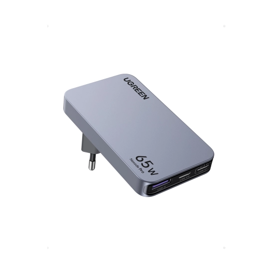 Kućni punjač UGREEN Ultra-Slim Nexode Pro, 65W, 2x USB C, USB A, GaNInfinity, crni
