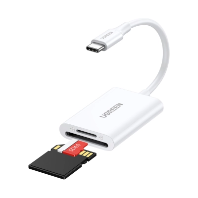 Čitač memorijskih kartica UGREEN, USB 3.0, TF/SD kartice, bijeli   - Čitači i adapteri