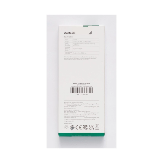 Čitač memorijskih kartica UGREEN, USB 3.0, TF/SD kartice, bijeli