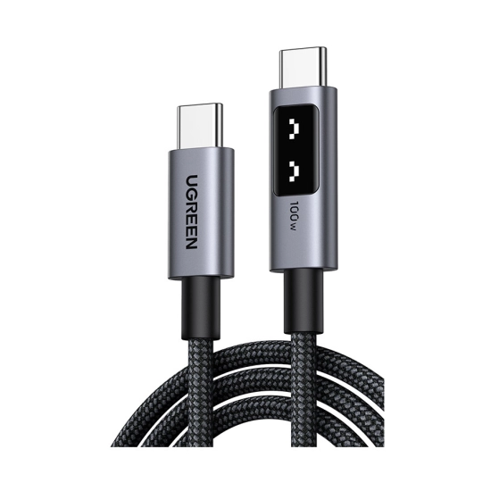 Kabel UGREEN Uno USB C (M) to USB C (M), PowerDelivery, Fast Charging 5A Max, crni, 1m Kabel UGREEN Uno USB C (M) to USB C (M), PowerDelivery, Fast Charging 5A Max, crni, 1m