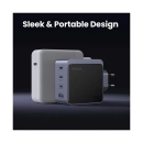 Kućni punjač UGREEN Nexode S, 100W, 3x USB C, USB A, sivi