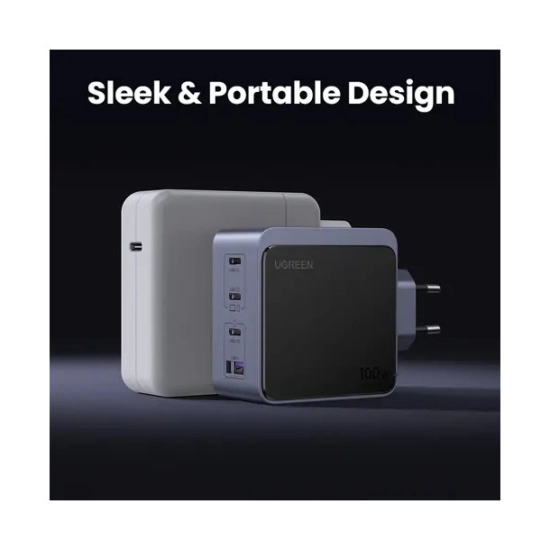 Kućni punjač UGREEN Nexode S, 100W, 3x USB C, USB A, sivi Kućni punjač UGREEN Nexode S, 100W, 3x USB C, USB A, sivi