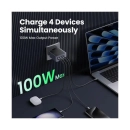 Kućni punjač UGREEN Nexode S, 100W, 3x USB C, USB A, sivi