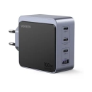 Kućni punjač UGREEN Nexode S, 100W, 3x USB C, USB A, sivi