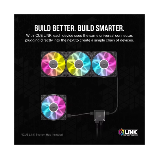 Ventilator CORSAIR RX iCue Link RX140 RGB, CO-9051024-WW, 140mm x 25mm,, Dual Fan Kit, bijeli