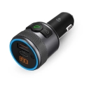 FM transmiter za auto NEDIS CATR3024BK, Hands free, Bluetooth, PD 18 W / PD 24 W, brzo punjenje, pojačanje basa, Google Assistant/Siri, crni