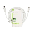 Kabel NEDIS CSGL41800WT30, antenski F (M) na IEC (M), bijeli, 3m