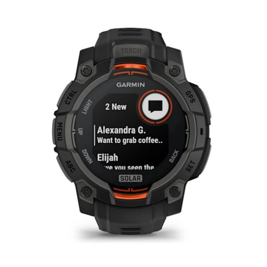 Pametni sportski sat GARMIN Instinct 3 Solar 010-02934-00, 45mm, crni, crni remen