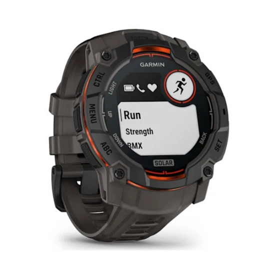 Pametni sportski sat GARMIN Instinct 3 Solar 010-02935-00, 50mm, crni, remen boje ugljena