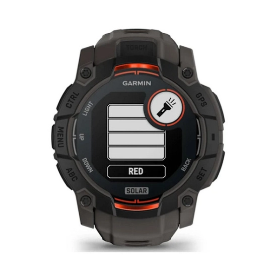 Pametni sportski sat GARMIN Instinct 3 Solar 010-02935-00, 50mm, crni, remen boje ugljena