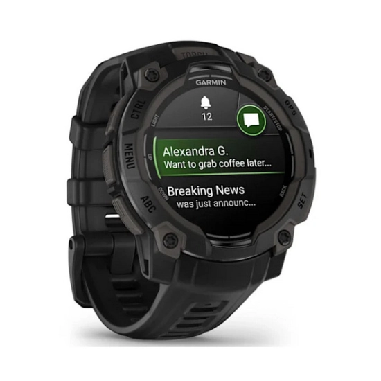Pametni sportski sat GARMIN Instinct 3 Amoled 010-02936-00, 45mm, crni, crni remen Pametni sportski sat GARMIN Instinct 3 Amoled 010-02936-00, 45mm, crni, crni remen