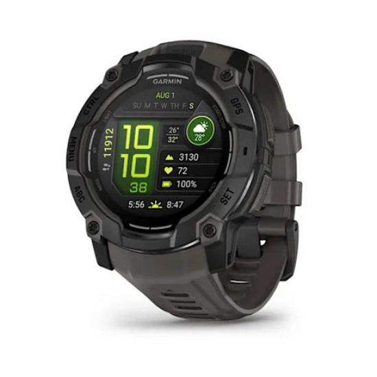 Pametni sportski sat GARMIN Instinct 3 Amoled 010-03020-00, 50mm, crni, remen boje ugljena