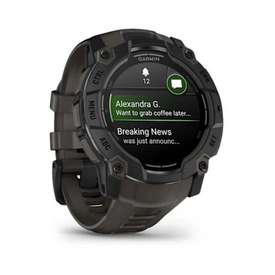Pametni sportski sat GARMIN Instinct 3 Amoled 010-03020-00, 50mm, crni, remen boje ugljena