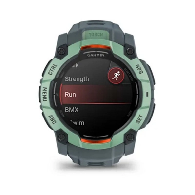 Pametni sportski sat GARMIN Instinct 3 Amoled 010-03020-01, 50mm, zeleno-sivi, remen boje sumraka   - Pametni sportski satovi