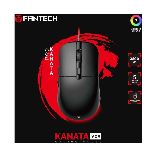 Miš FANTECH KANATA VX9, gaming, žični,3600 DPI, crni Miš FANTECH KANATA VX9, gaming, žični,3600 DPI, crni
