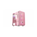 Kućište FANTECH AERO CG80 Sakura Edition, ATX, Window, 4 ventilatora, rozo, bez napajanja 