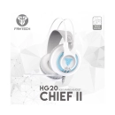 Slušalice FANTECH CHEF II HG20, žične, mikrofon, 2x 3.5mm, USB A, bijele