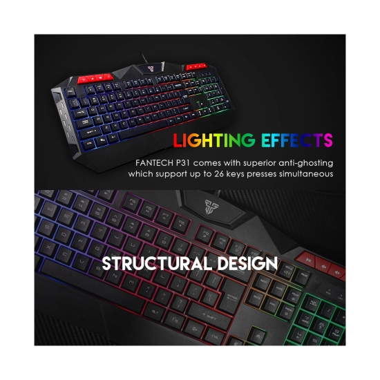 Tipkovnica + miš + podloga FANTECH P31 HERO Gaming Combo, žična, crna Tipkovnica + miš + podloga FANTECH P31 HERO Gaming Combo, žična, crna