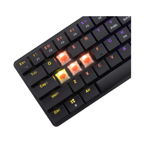 Tipkovnica WHITE SHARK GK-006112 Nagamaki, mehanička, crveni switch, USB C, LED, HR layout, crna Tipkovnica WHITE SHARK GK-006112 Nagamaki, mehanička, crveni switch, USB C, LED, HR layout, crna