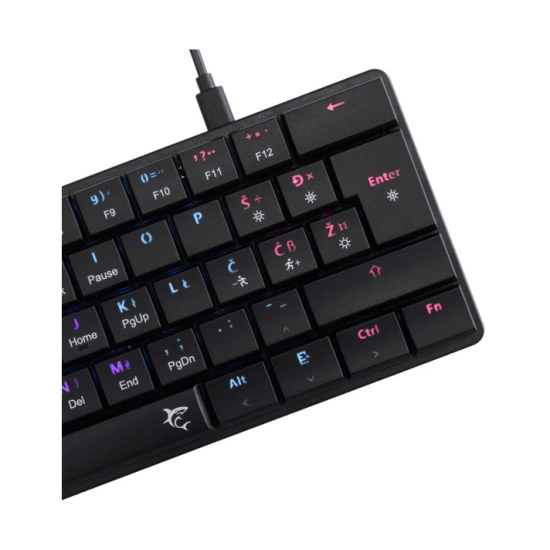 Tipkovnica WHITE SHARK GK-006112 Nagamaki, mehanička, crveni switch, USB C, LED, HR layout, crna Tipkovnica WHITE SHARK GK-006112 Nagamaki, mehanička, crveni switch, USB C, LED, HR layout, crna