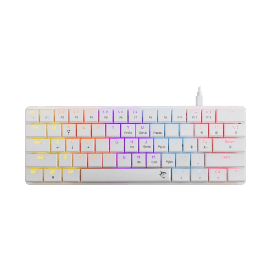 Tipkovnica WHITE SHARK GK-006211 Nagamaki, mehanička, crveni switch, USB C, LED, US layout, bijela Tipkovnica WHITE SHARK GK-006211 Nagamaki, mehanička, crveni switch, USB C, LED, US layout, bijela