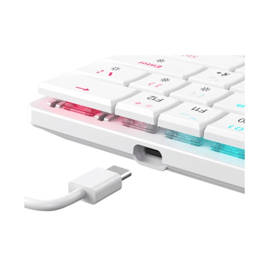 Tipkovnica WHITE SHARK GK-006211 Nagamaki, mehanička, crveni switch, USB C, LED, US layout, bijela Tipkovnica WHITE SHARK GK-006211 Nagamaki, mehanička, crveni switch, USB C, LED, US layout, bijela