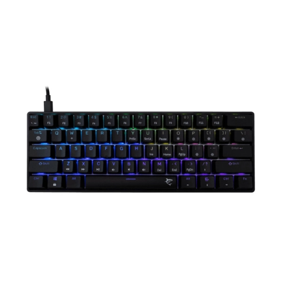 Tipkovnica WHITE SHARK GK-004121 Shinobi-2, mehanička, plavi switch, USB C, RGB, US layout, crna